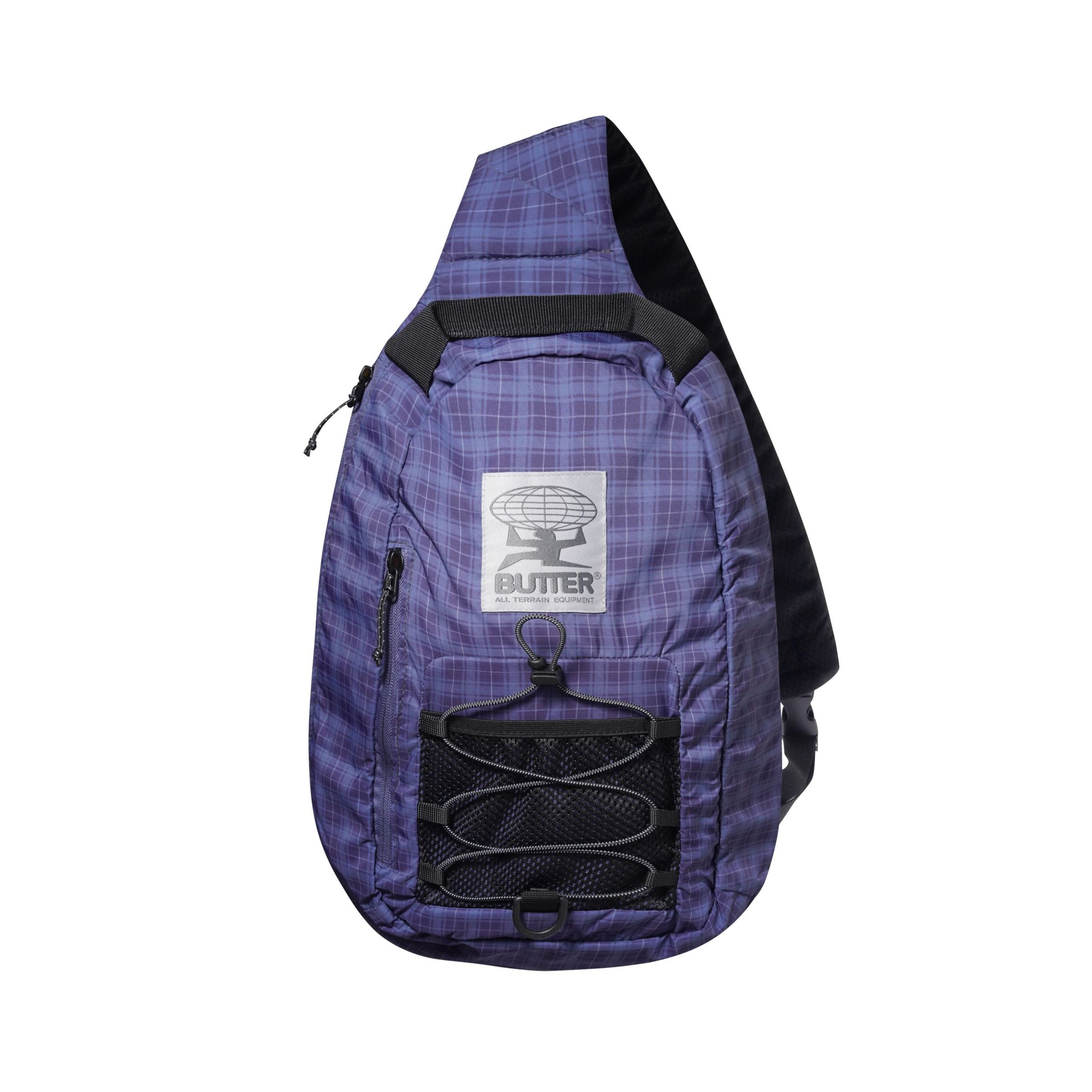 Express Shoulder Bag Navy Plaid