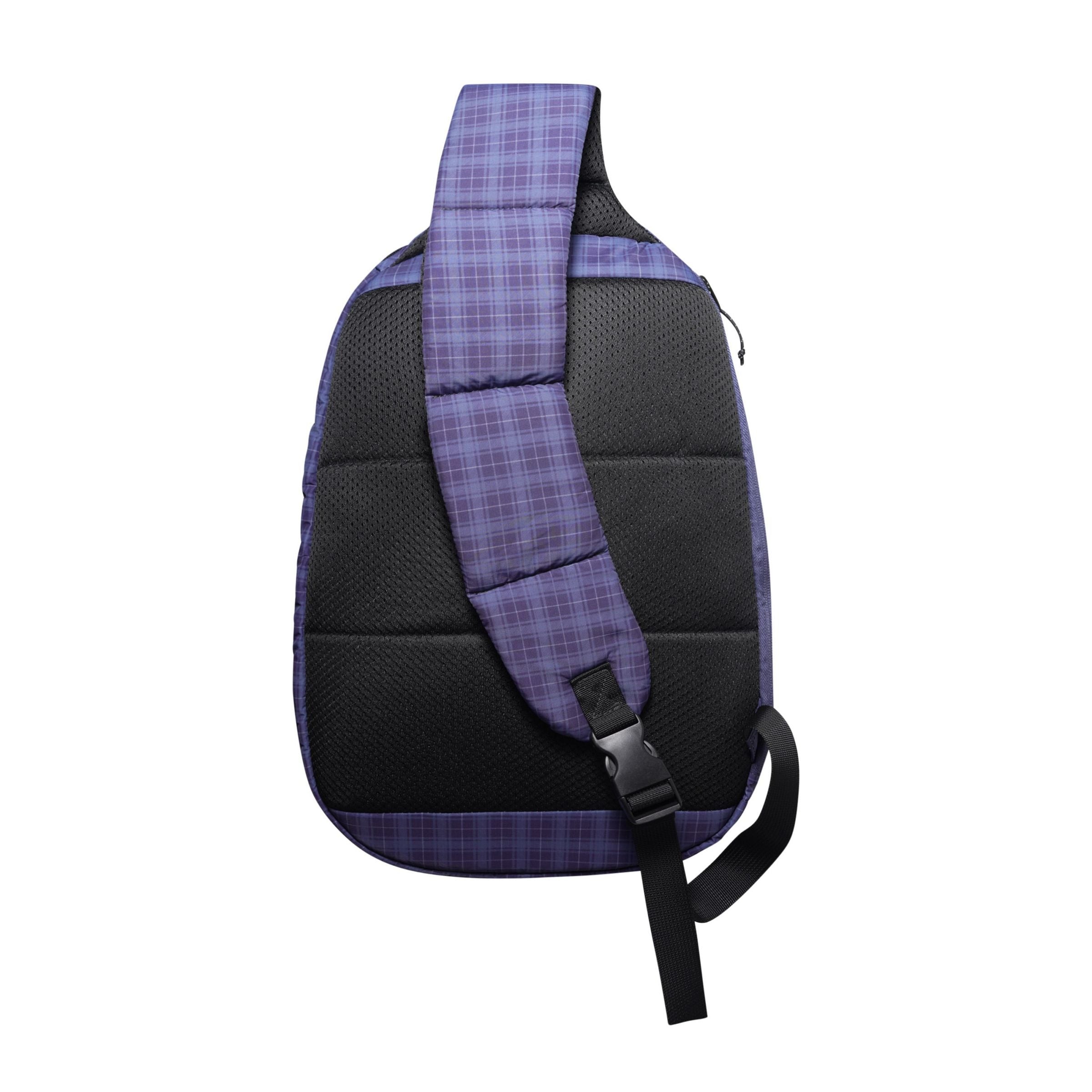 Express Shoulder Bag Navy Plaid