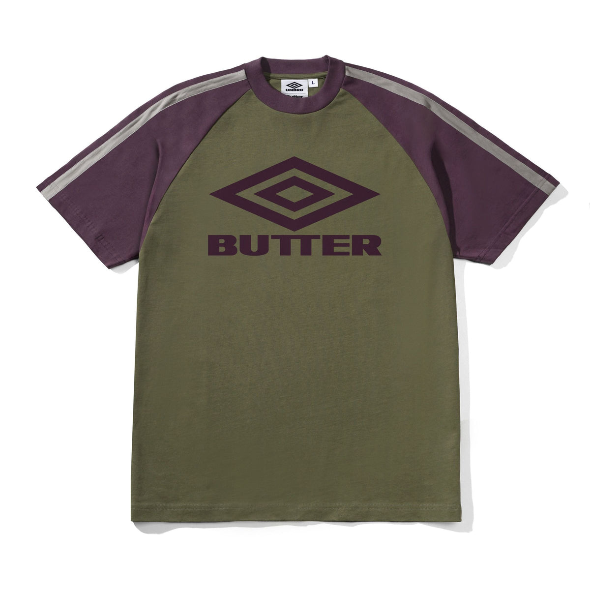 Diamond Logo Raglan Tee Army / Eggplant