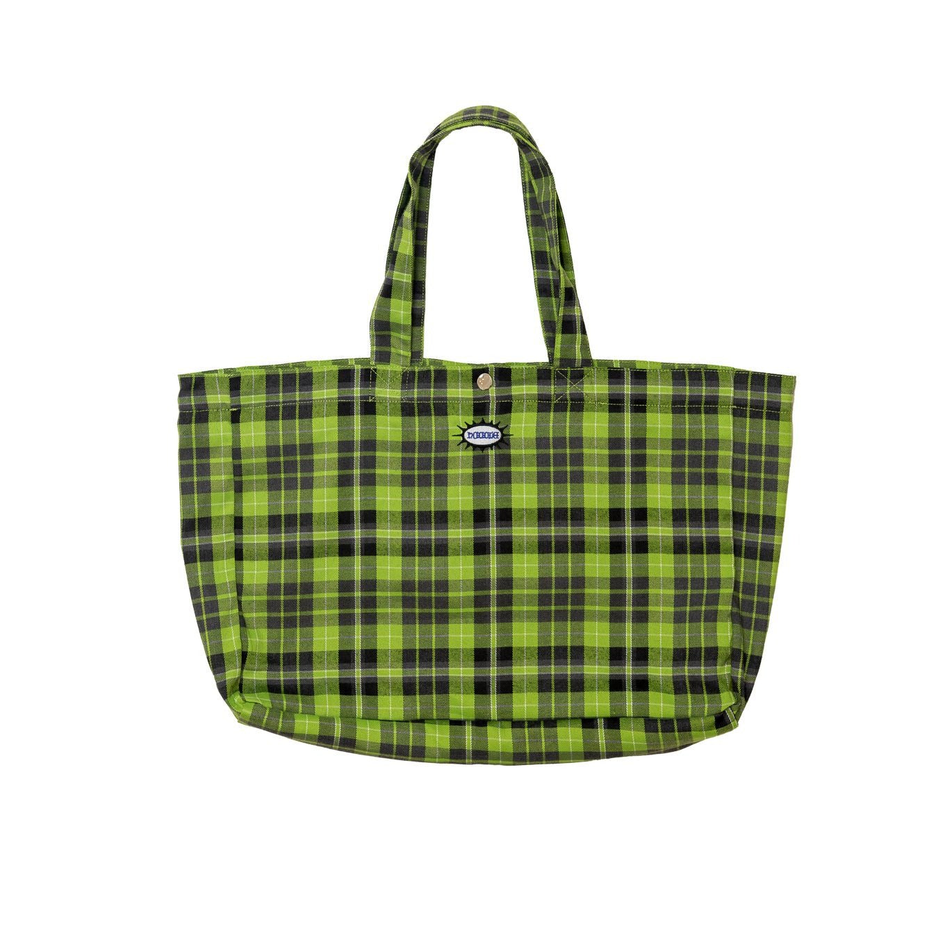 BUTTERFLY CODE TOTE PLAID