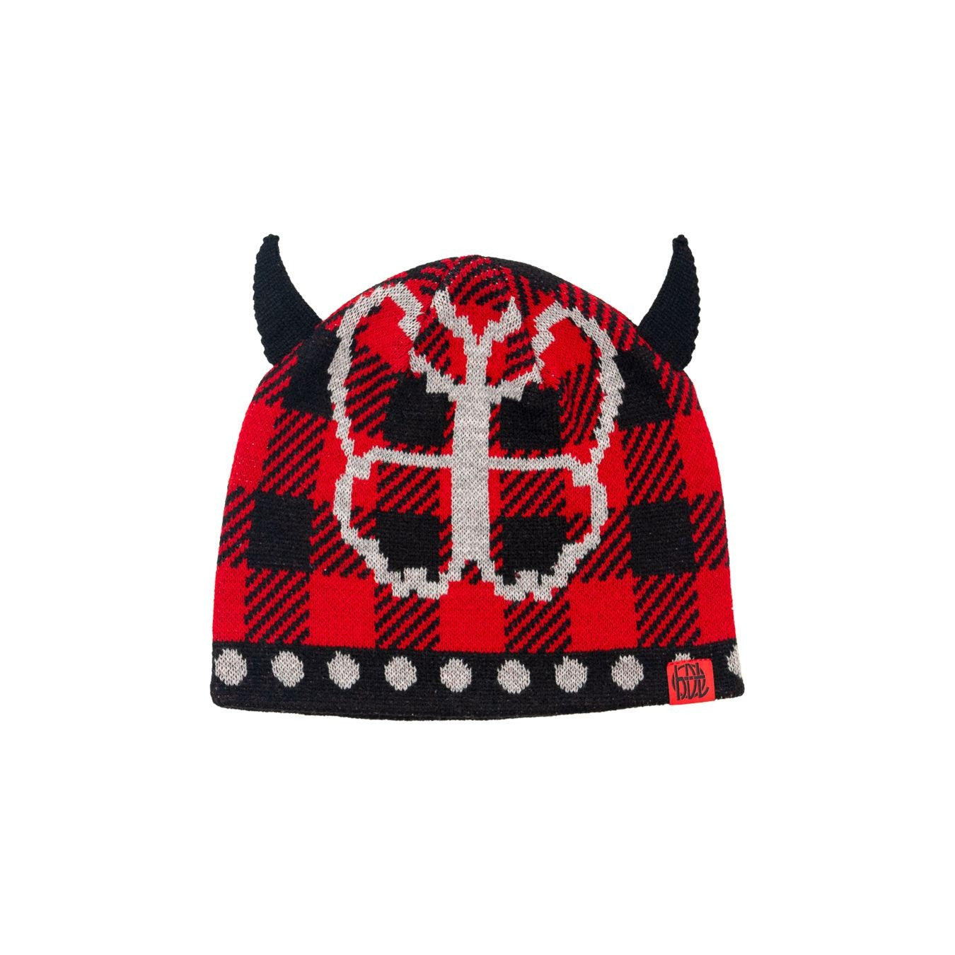BUTTERFLY HORN BEANIE RED