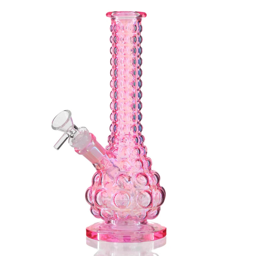 Genie Bottle 24cm Glass Bong - Pink