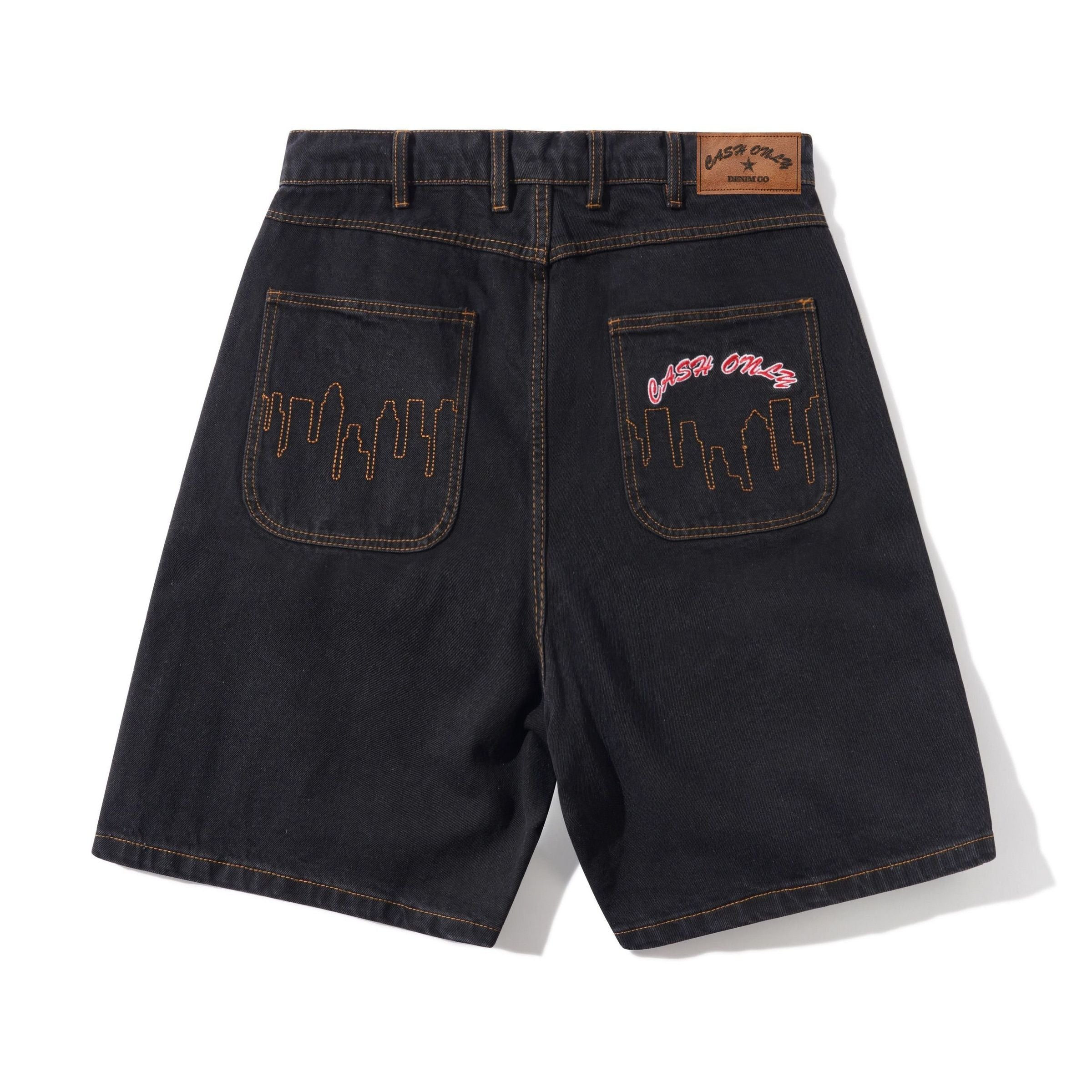 Logo Denim Shorts - Black