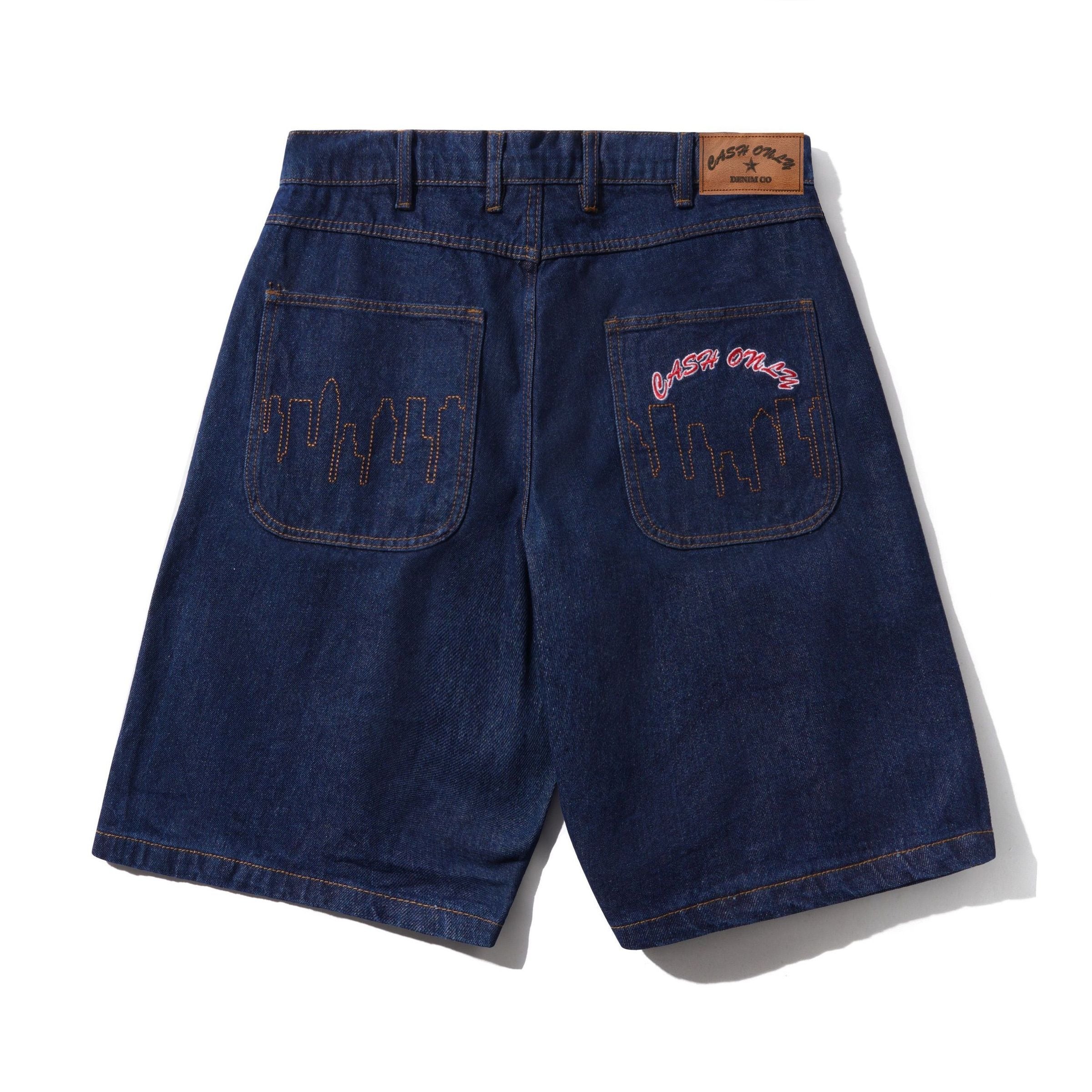 Logo Denim Shorts - Raw Indigo