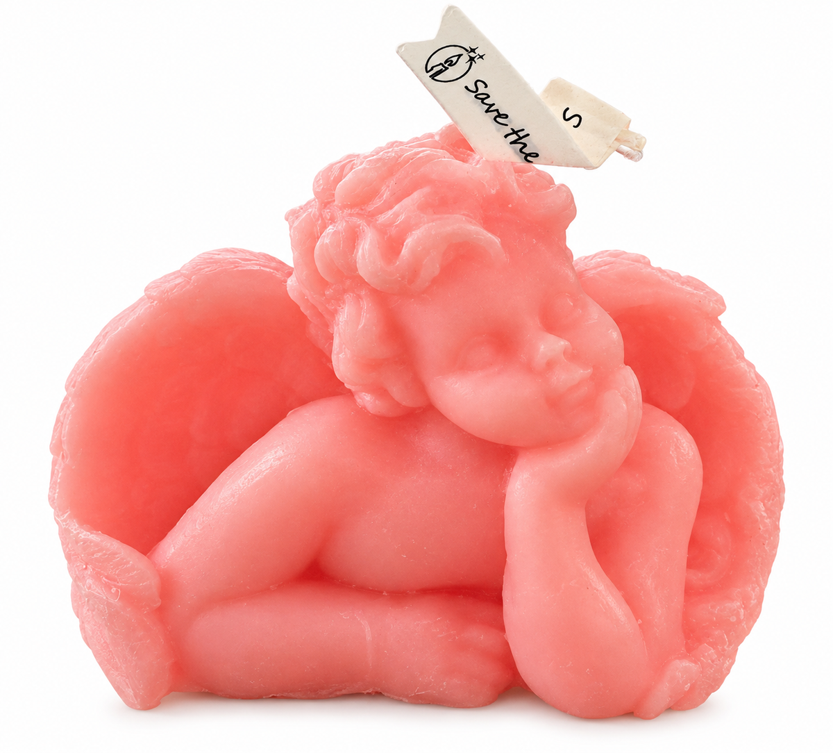 Peach Cherub Candle