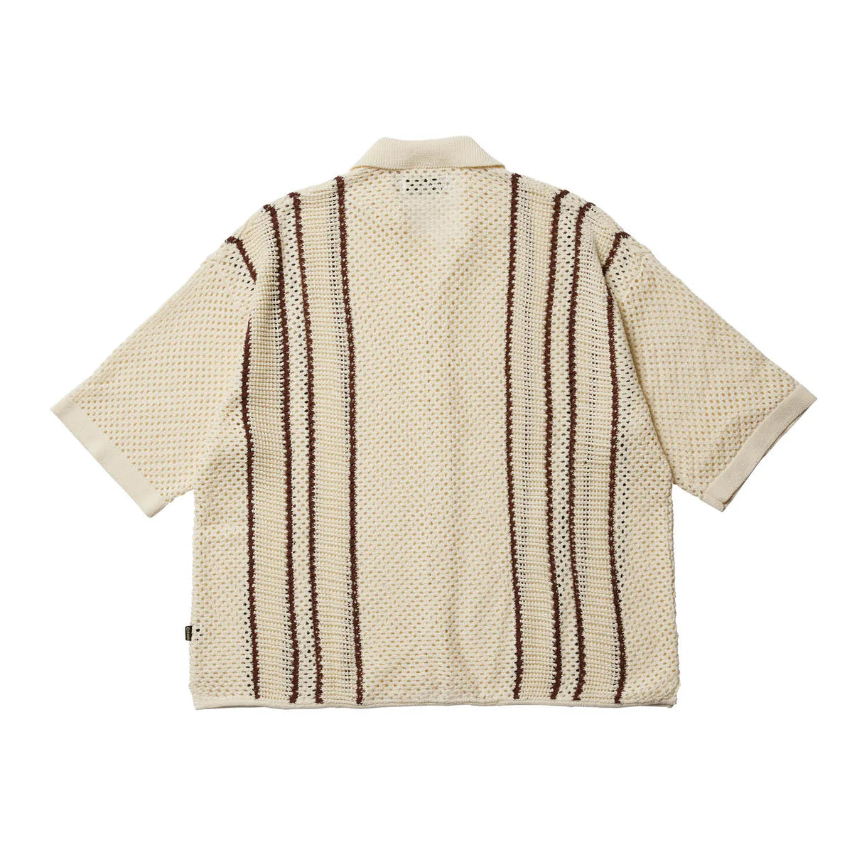 Evisen Stripe Crochet Shirt - Cream