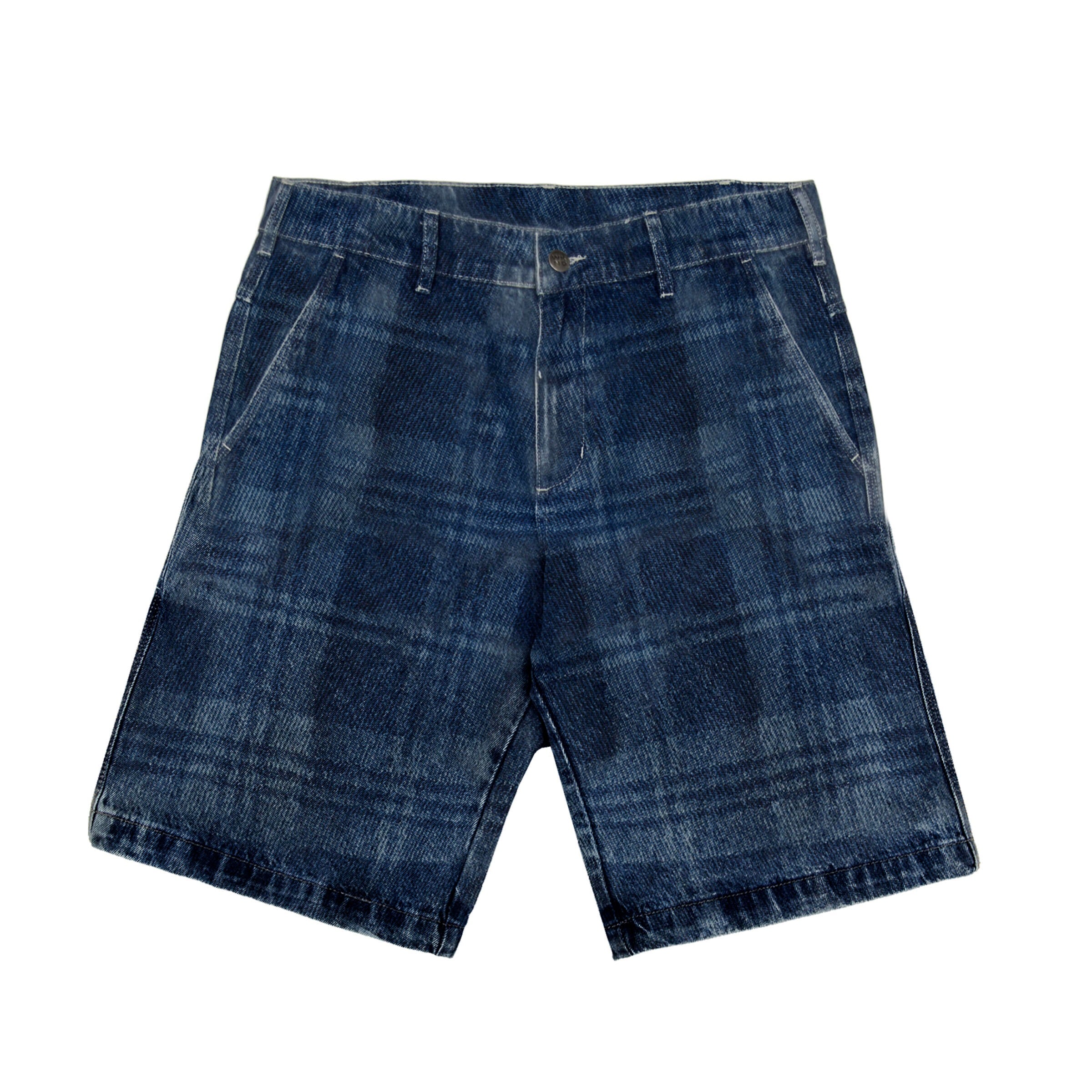 Gene's Jean Shorts - Plaid Blues