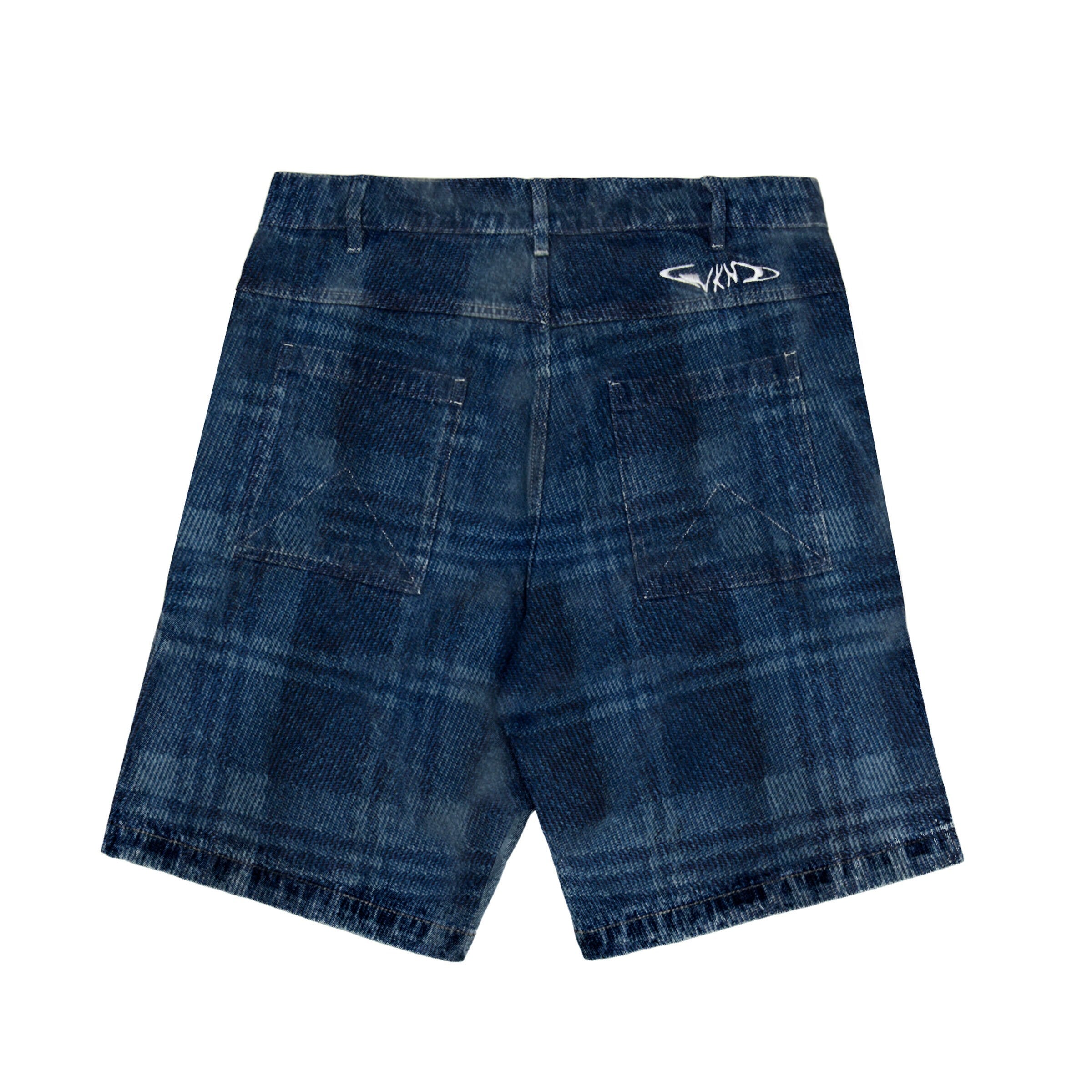 Gene's Jean Shorts - Plaid Blues