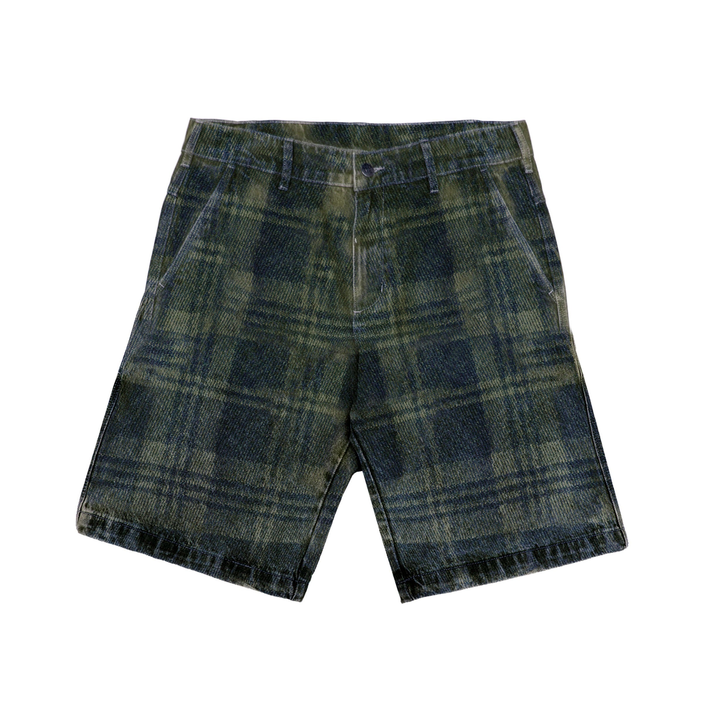 Gene's Jean Shorts - Plaid Greys