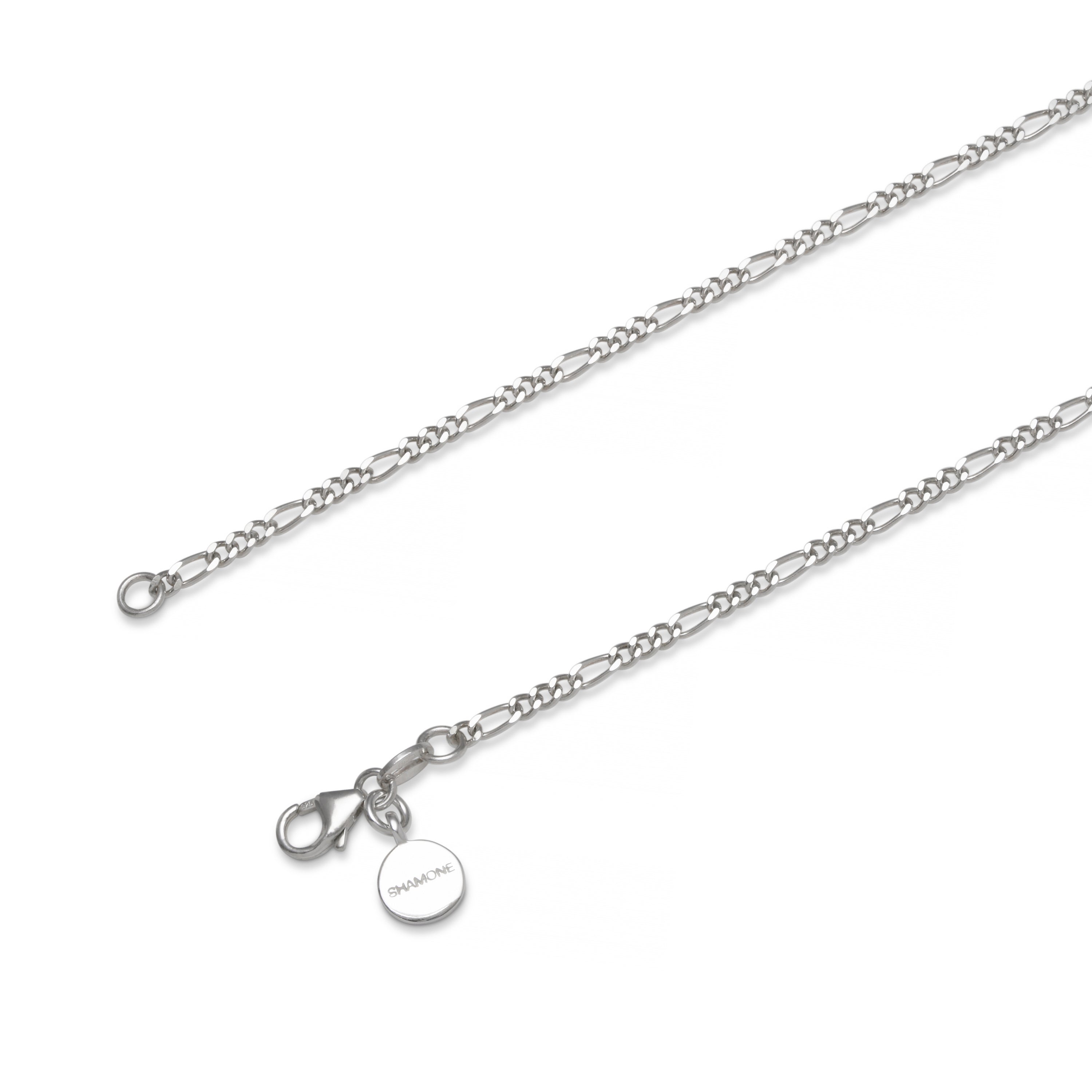 Good Luck Knife - Silver Figaro Chain with Knife Pendant - 55cm