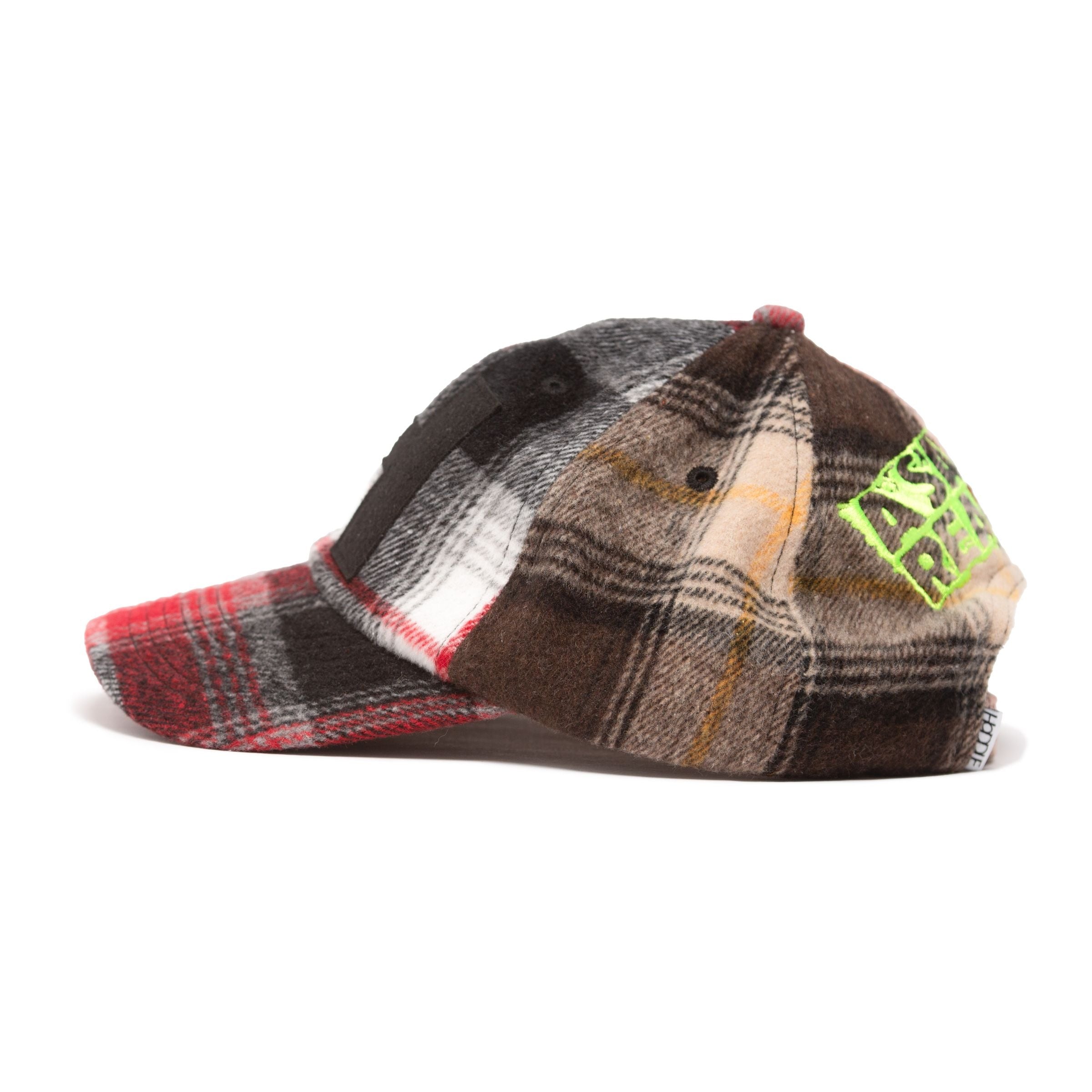 'H' LOGO CAP MIXED PLAID