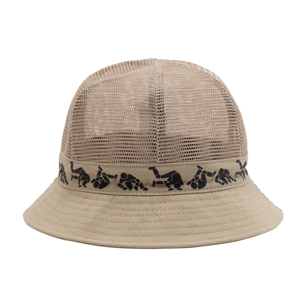 FALL GUY MESH BUCKET HAT - Tan