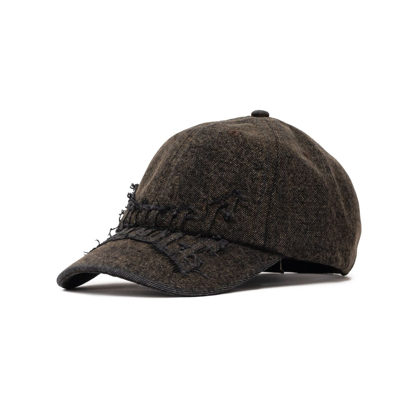 HODDLE DENIM APLIQUE CAP BROWN