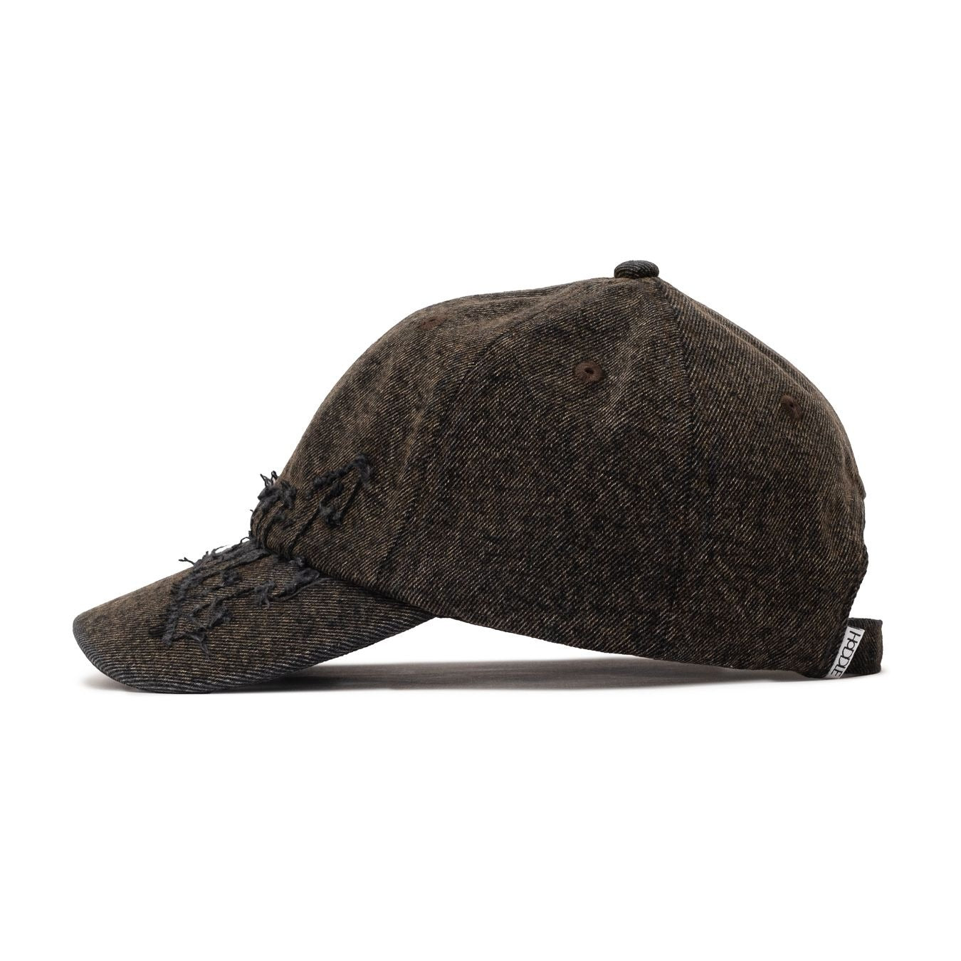 HODDLE DENIM APLIQUE CAP BROWN