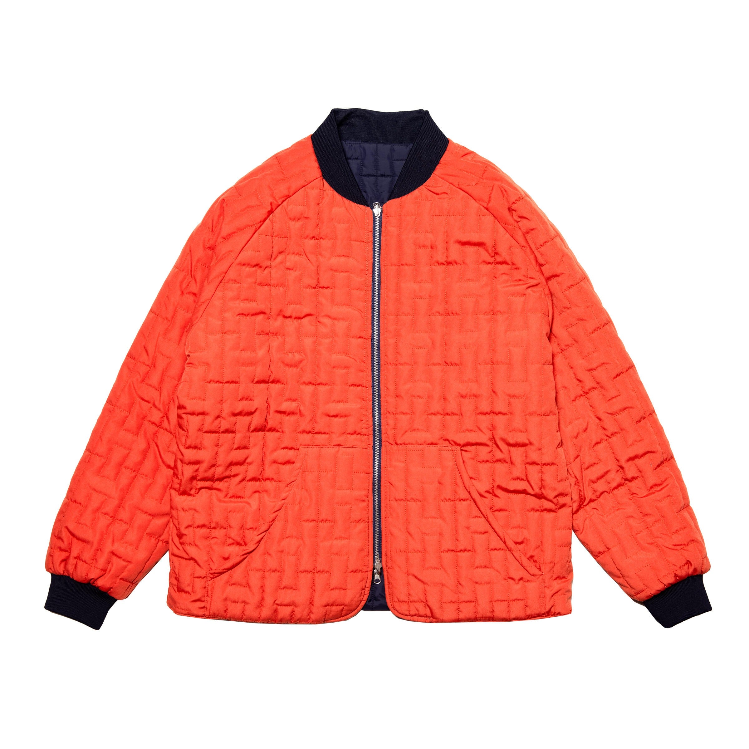 HODDLE REVERSABLE BOMBER JACKET NAVY/ORANGE