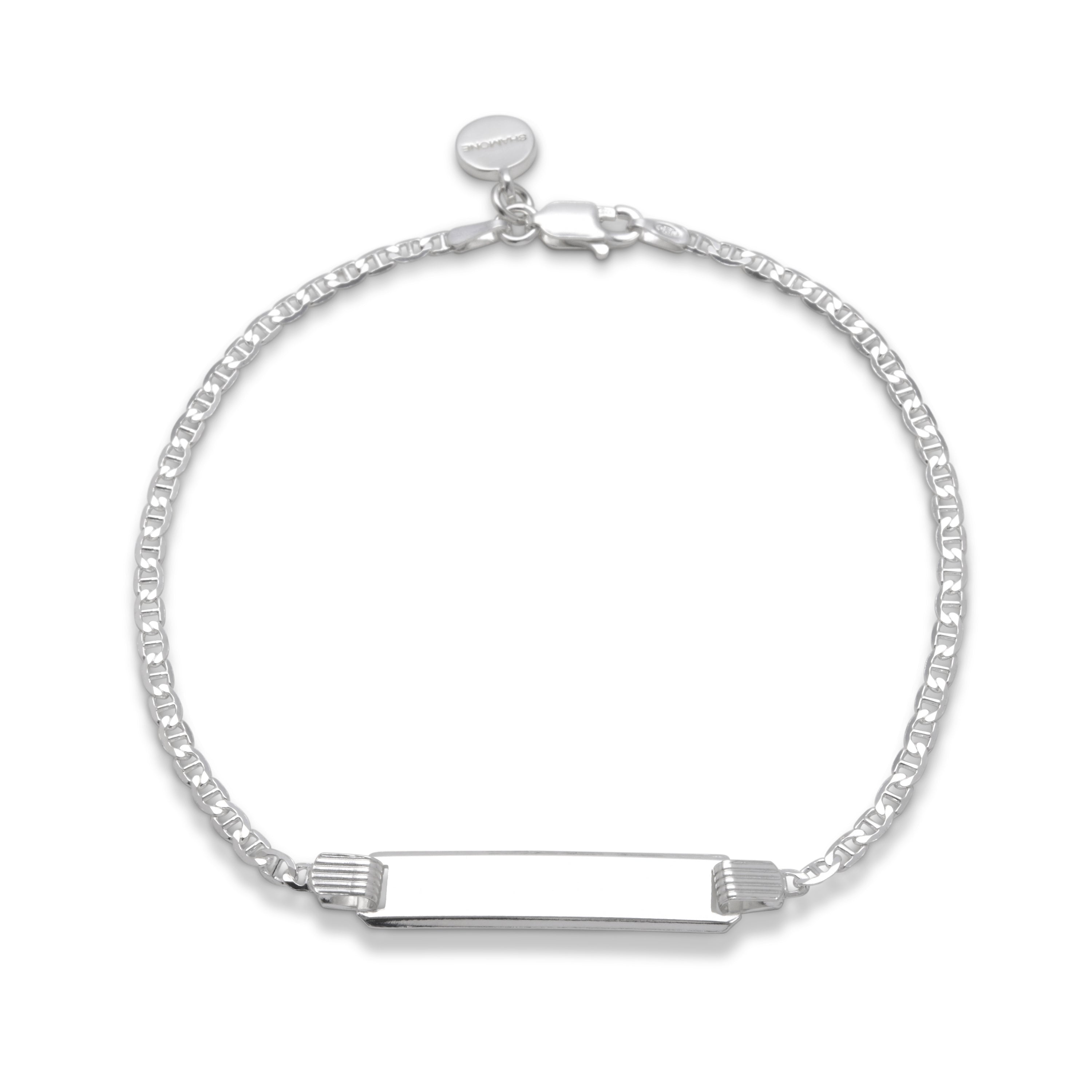 JOHN JUNIOR - Silver Mariner Link ID Bracelet