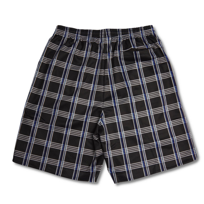 'Check Mate’ Mesh Shorts [BLACK/BLUE]