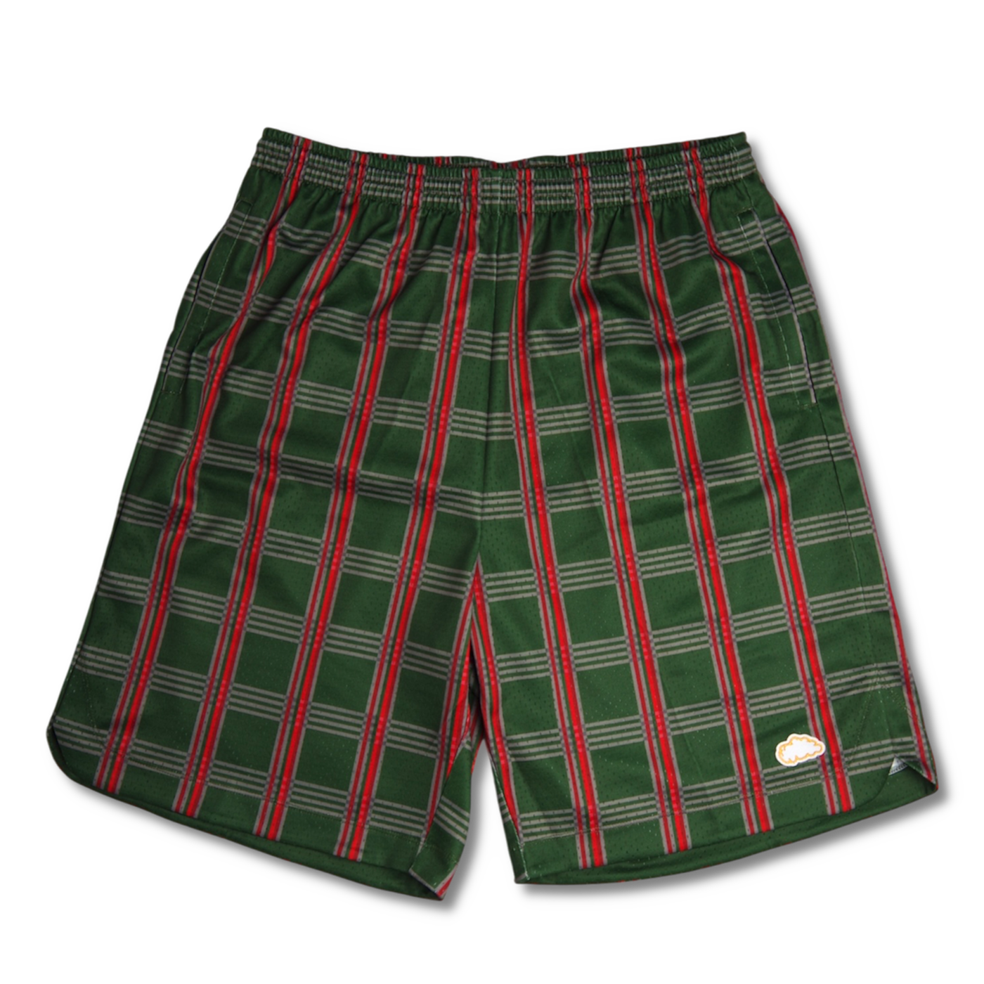 'Check Mate’ Mesh Shorts [GREEN/RED]