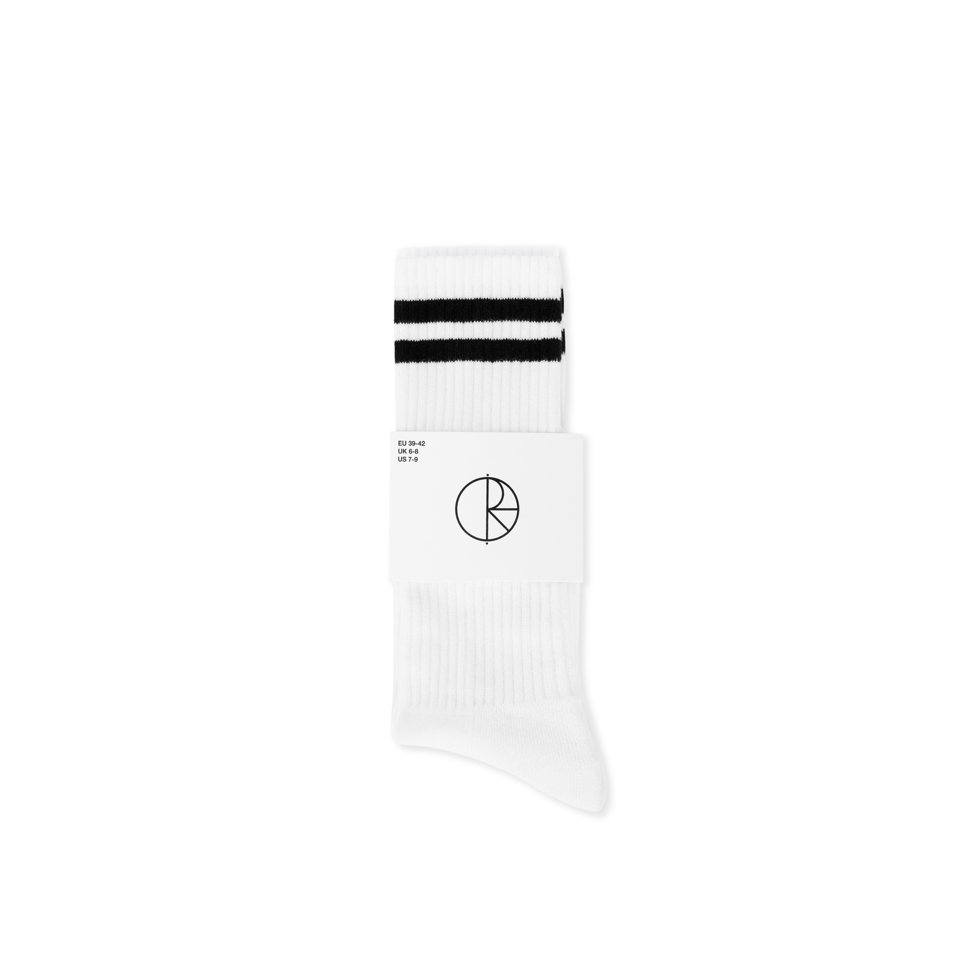 Rib Socks - Happy Sad - White