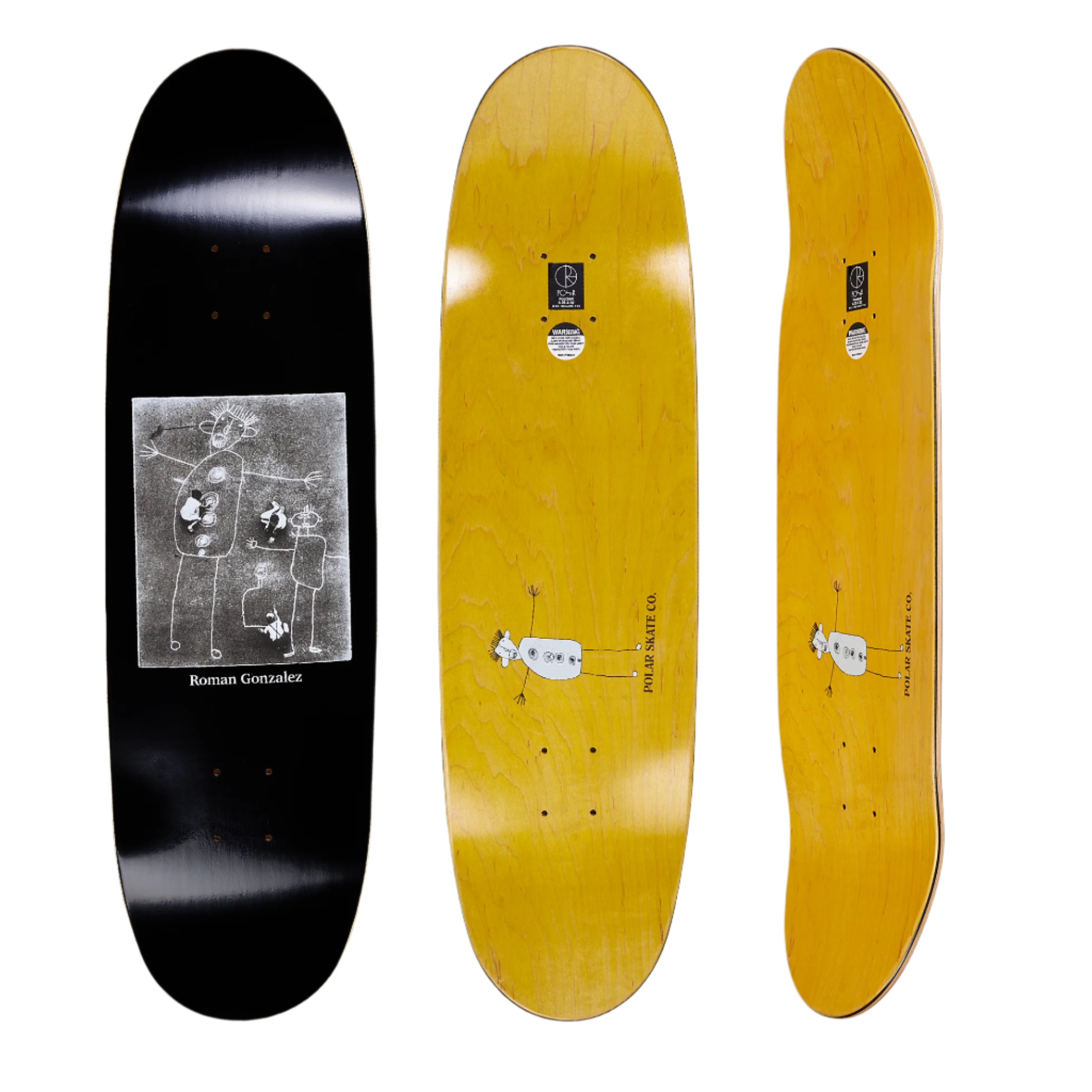 ROMAN GONZALEZ - Bernard (Black) FOOTBALL Deck - 8.75"