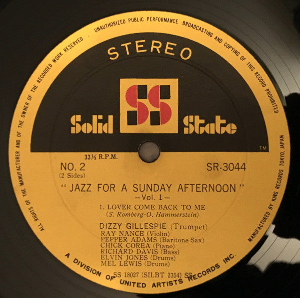 Jazz For A Sunday Afternoon Volume 1