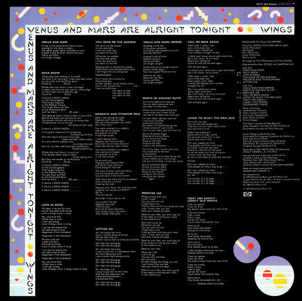 Venus And Mars - Pre- loved Vinyl LP
