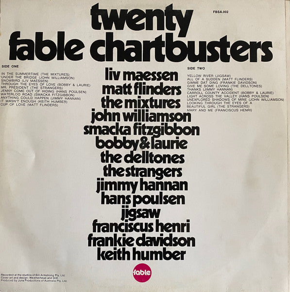 Twenty Fable Chartbusters