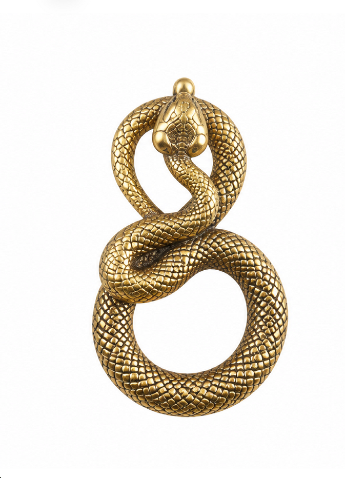 Brass Snake Keychain Clip