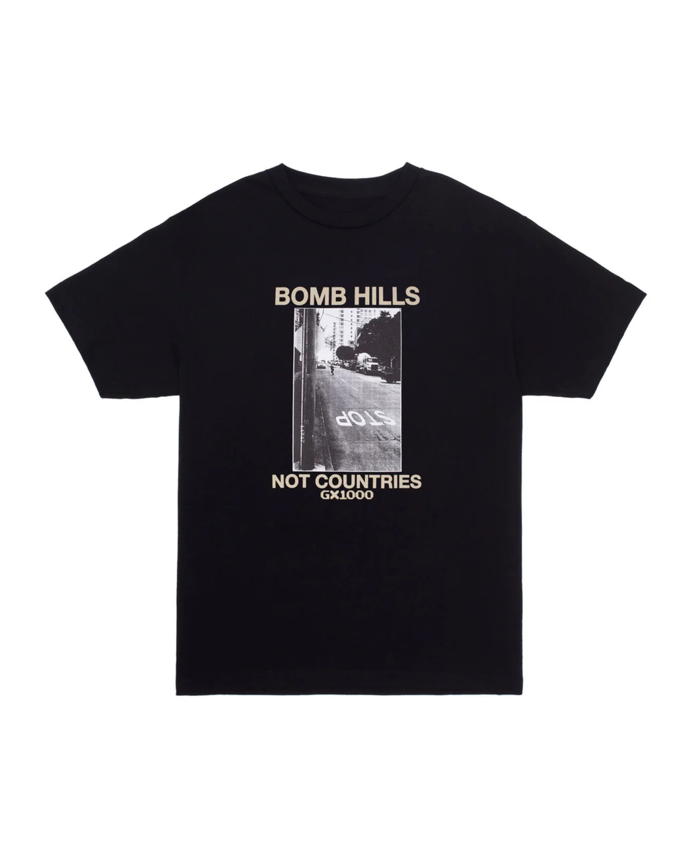 Bomb Hills Not Countries Tee [Black w/ Tan Font]