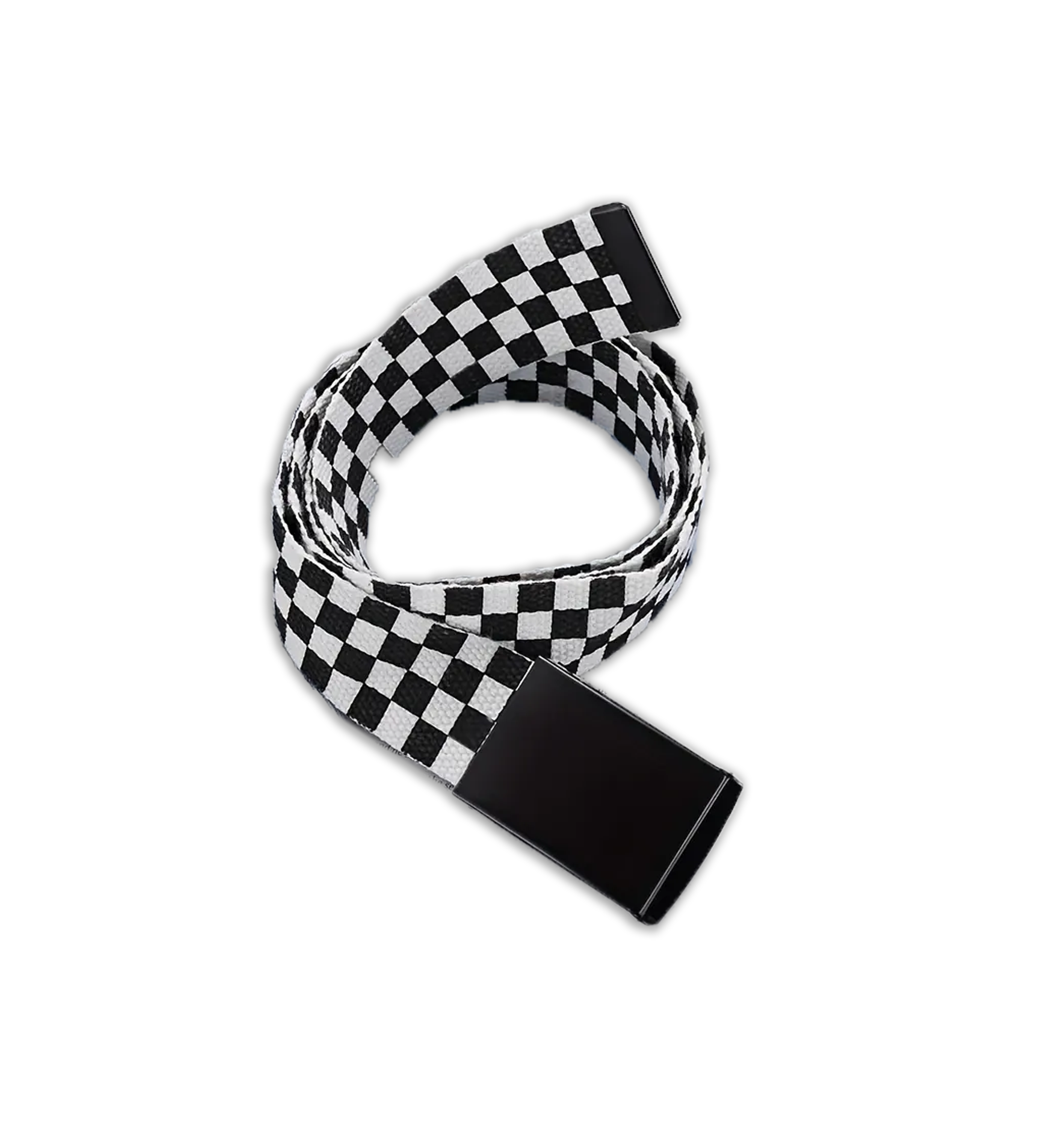 Checkered Pattern Buckle Belt