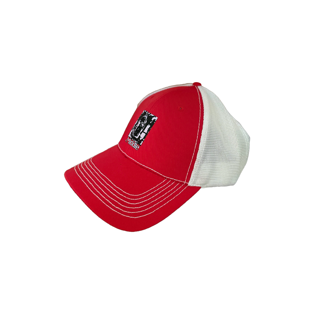 Terrace Lady - Red Reversed Stitched Trucker cap