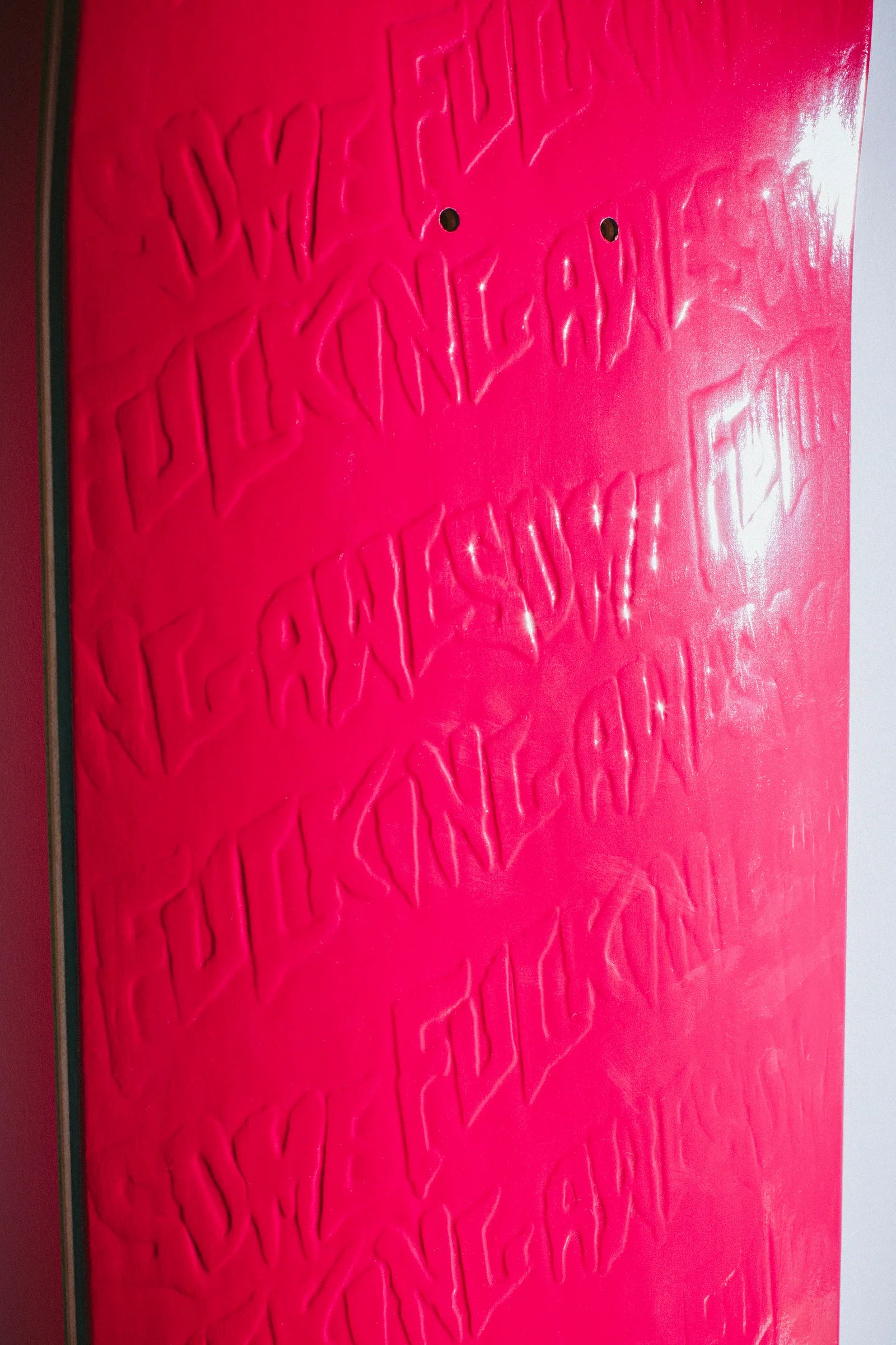 Pink Stamp Embossed Deck - 8.25