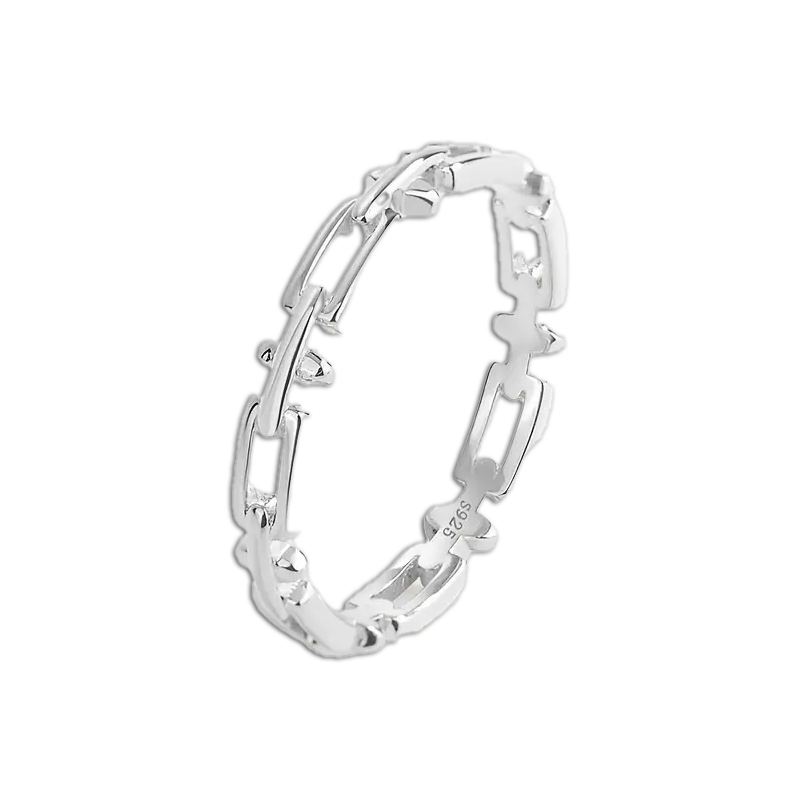 925 Sterling Silver Buckle Ring