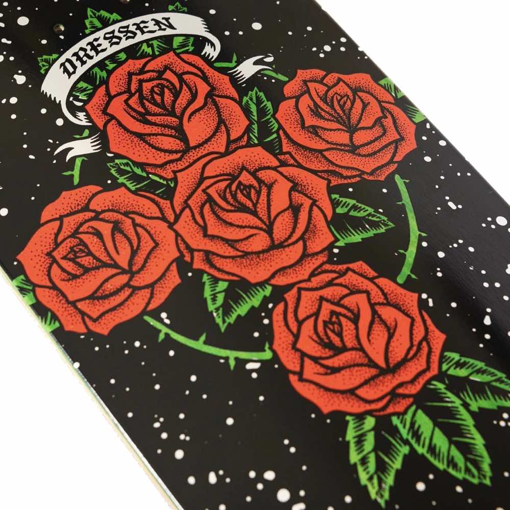 Dressen Rose Cross Shaped Deck 9.31″ x 31.94″ Black