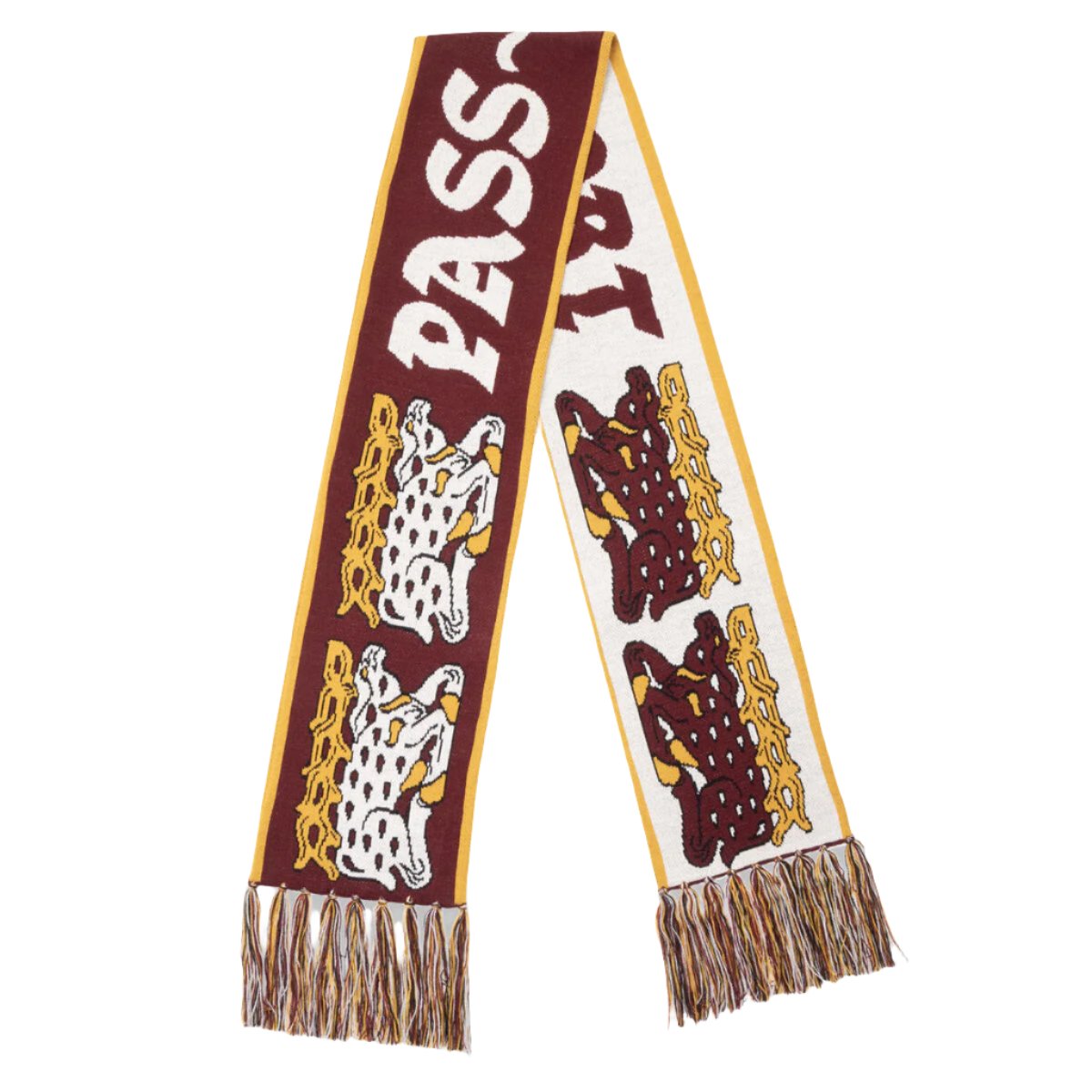 Antler Scarf - Maroon/Gold