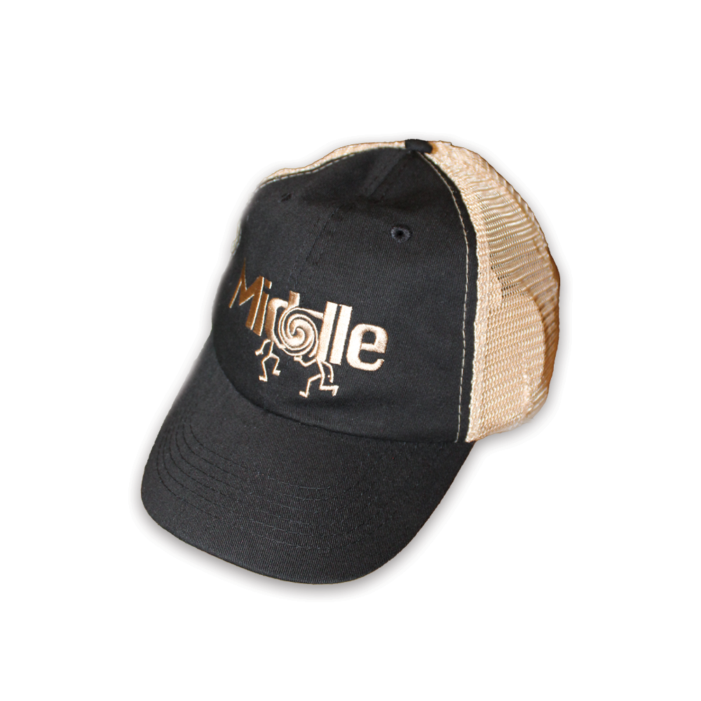 Running Trucker Cap - Black/beige